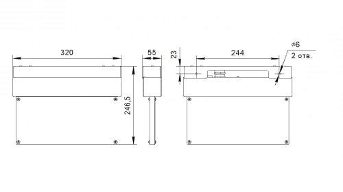 Световой указатель BS-TERON-10-S1-24 Grаy