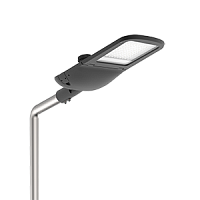 Светодиодный светильник VARTON уличный Tornado Road крепление на консоль 100 Вт 5000 K 1..10V NEMA RAL9005 черный муар