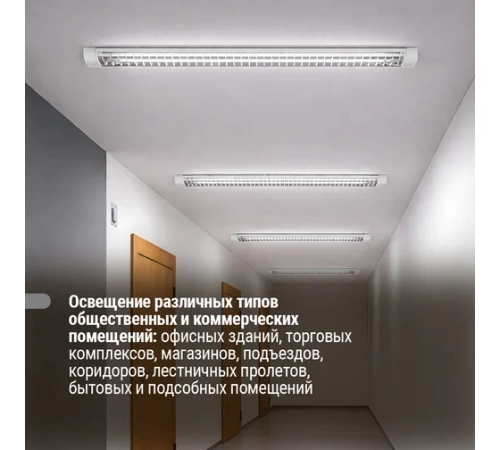 Светильник СПО (ЛПО) 3017 (с решеткой) под светодиодные лампы 2х1200мм фото 3